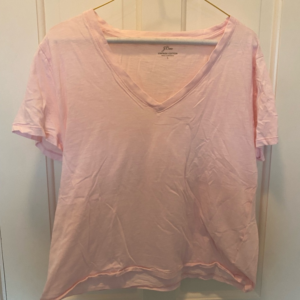 J. Crew Soft Pink Vintage Cotton Top